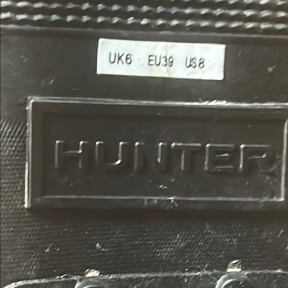 Hunter Glossy Black Waterproof Boots Sz 8 - Picture 11 of 11